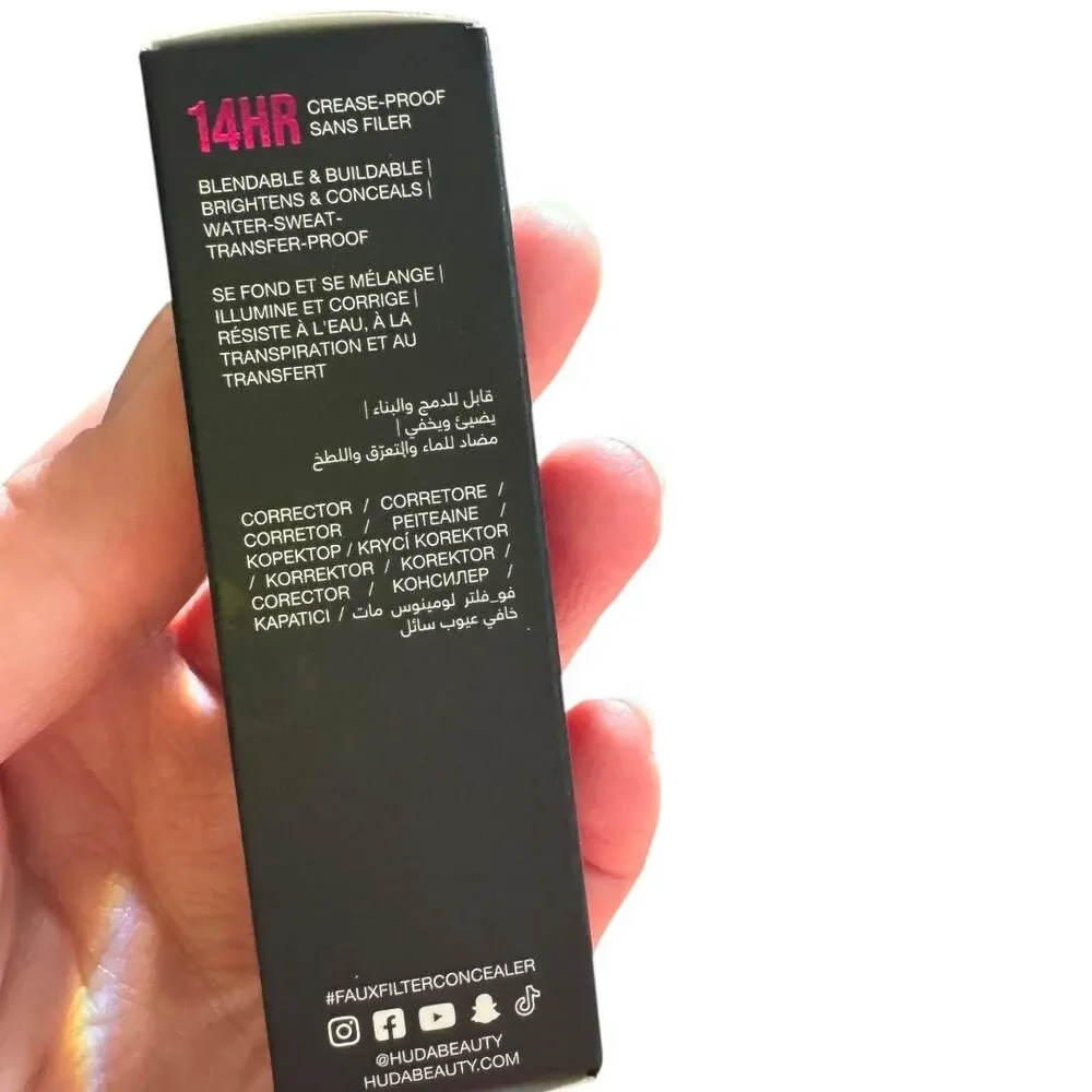 HUDA Beauty Faux Filter Luminous Matte Liquid Concealer Crease Proof 6.1 G NEW